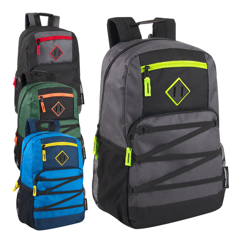 Cad iad na buntáistí a bhaineann le Backpacks Bungee Double Zippered